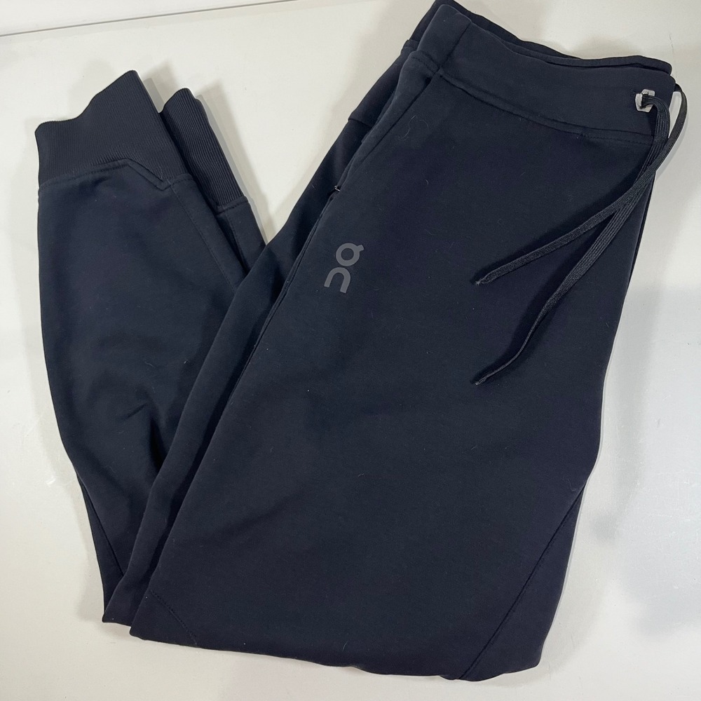 On Cloud Running Sweat Pants Men Medium Black Activewear Joggers Gym Workout